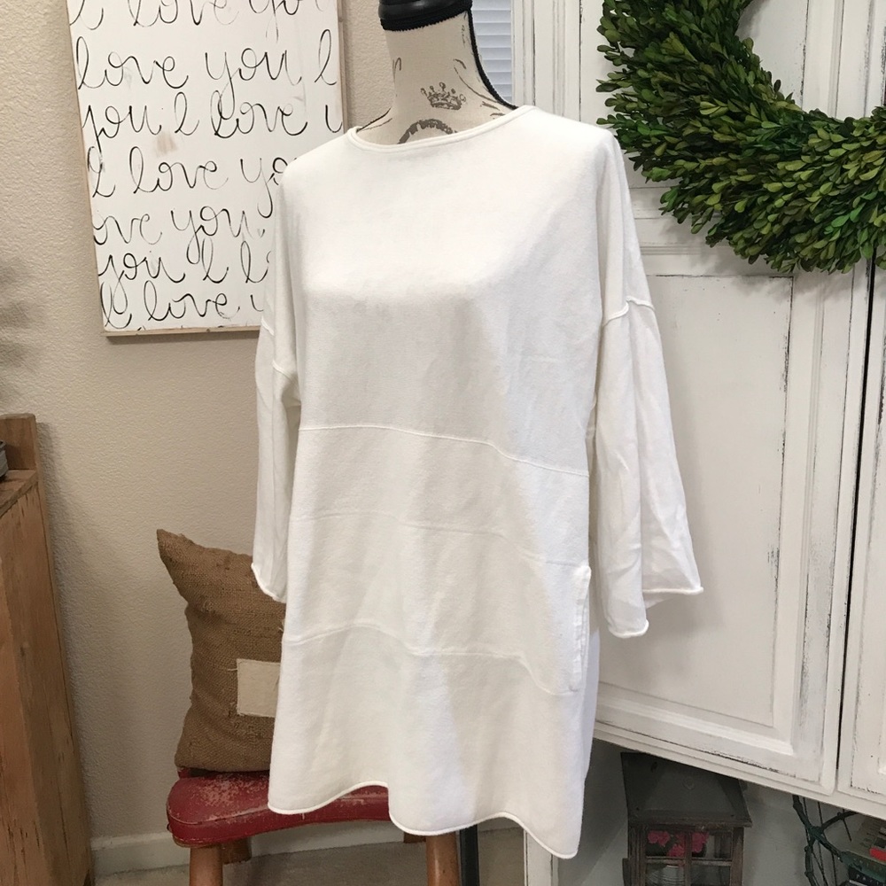 J. Jill White Tunic Kimono. XL.